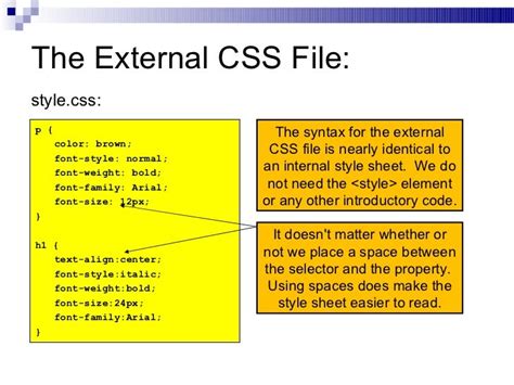 explain external stylesheet with an example