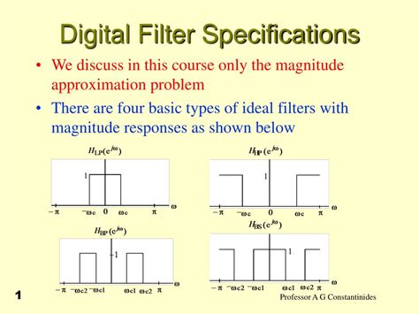 Explain Filter Specifications