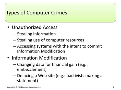 explain five types of computer crimes