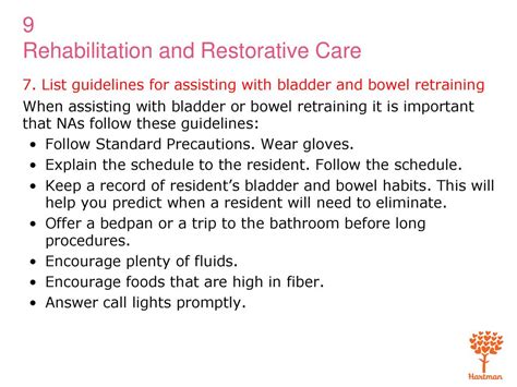 Explain Guidelines For Assisting With Bladder Retraining