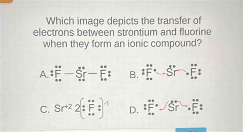 explain how an ionic compound forms from strontium and fluorine