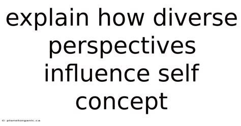 explain how diverse perspectives influence self-concept