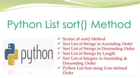 explain how the sort () method work in python list