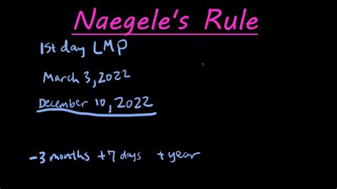explain how to determine the estimated due date using naegele's rule