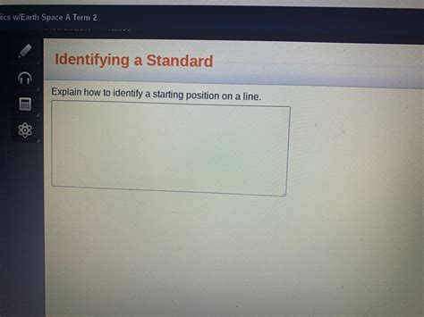 Explain How To Identify A Starting Position On A Line In Science