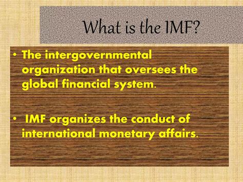 explain imf