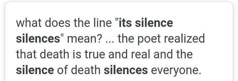 explain its silence silences