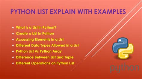 explain list in python with example