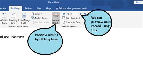 explain mail merge in ms word