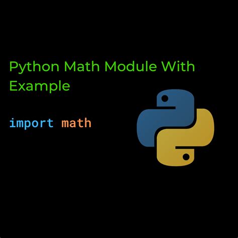 explain math module in python with example