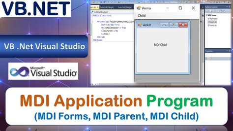 Explain Mdi Application Components And Controls In Vb Net