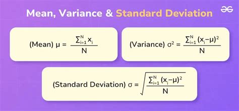 explain mean mode and variance and standard deviation with suitable example