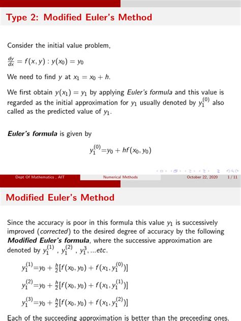 explain modified euler's method
