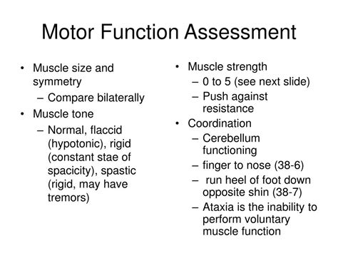 Explain Motor Function Assessment