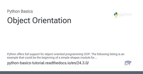 explain object orientation in python with example