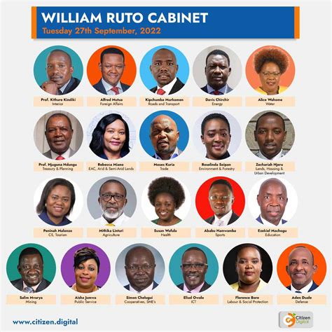 explain six functions of the cabinet in kenya