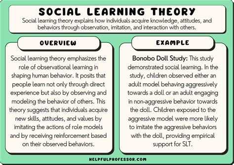 explain social learning theory with the help of suitable example