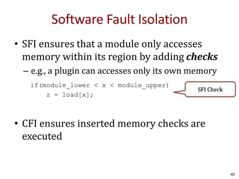 Explain Software Fault Isolation