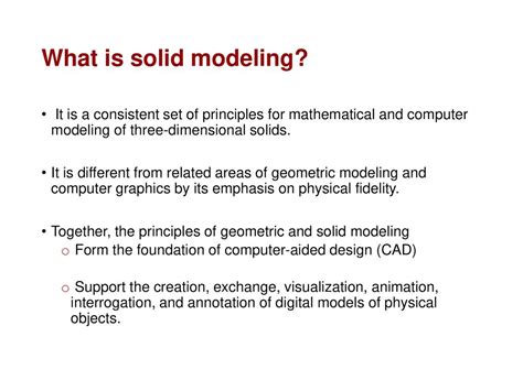 Explain Solid Modelling