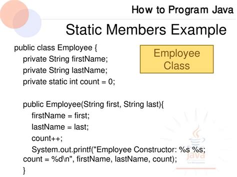 explain static members in java with proper example