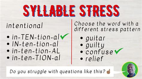 explain stress patterns in english