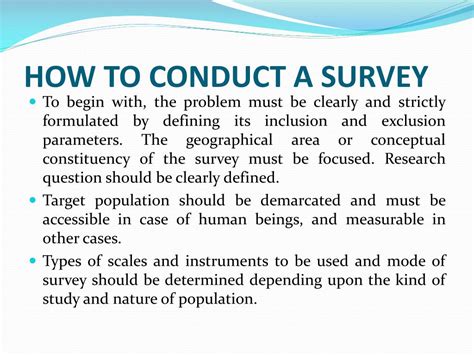explain survey method of conducting research