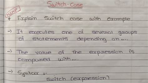 Explain Switch Statement With Example In Hindi