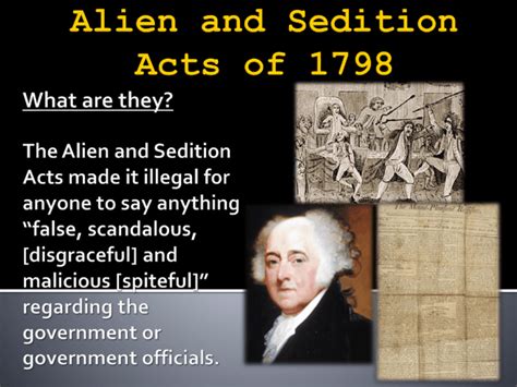 explain the alien and sedition acts