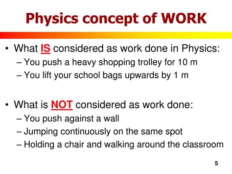 explain the concept of work in physics
