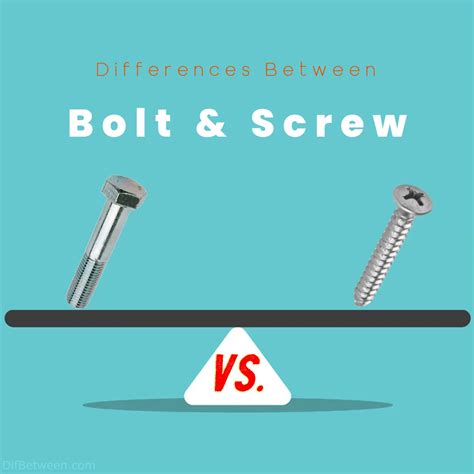 Explain The Difference Between A Screw And A Bolt