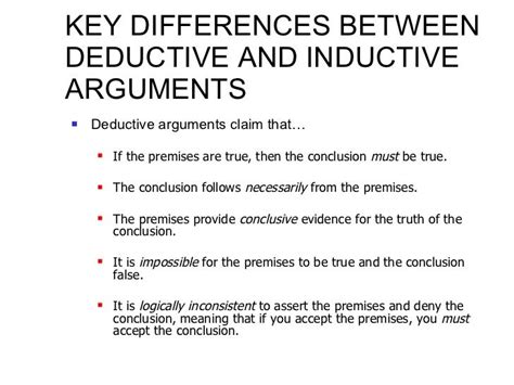 explain the difference between inductive and deductive arguments