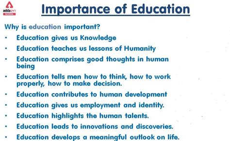explain the importance of education in development
