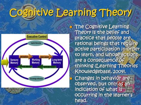 explain the meaning of cognitive learning theory