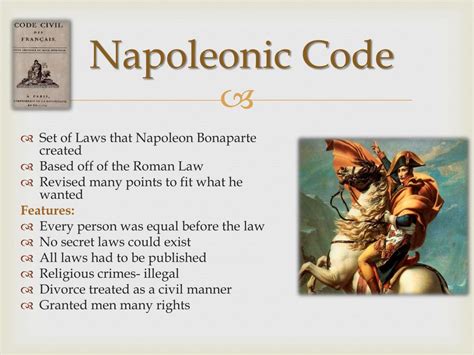 explain the napoleonic code of 1804