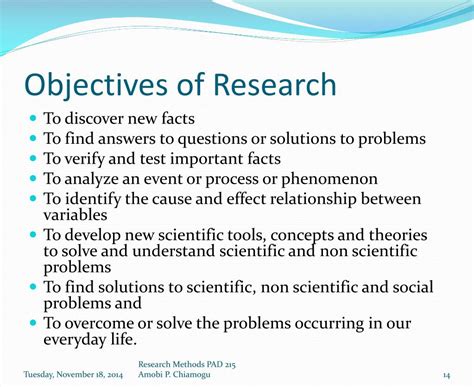 explain the objectives of research methodology