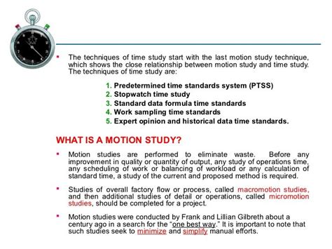 explain the term time study and motion study as mentioned by fw taylor