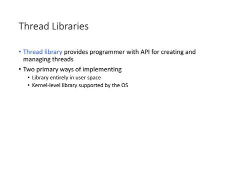 Explain Thread Libraries In Os