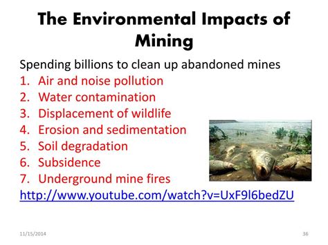 explain three effects of mining activities on the environment
