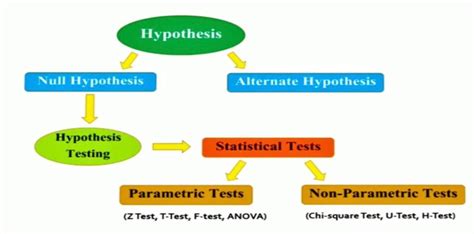 explain types of hypothesis testing in data analytics