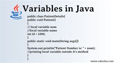 explain variables in java with examples