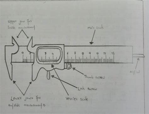 Explain Vernier Caliper With Neat Sketch
