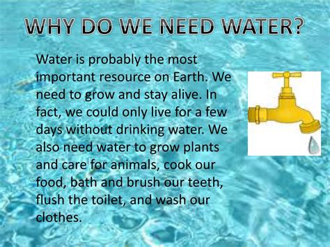 explain why water is a valuable resource