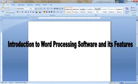 explain word processing software and its features