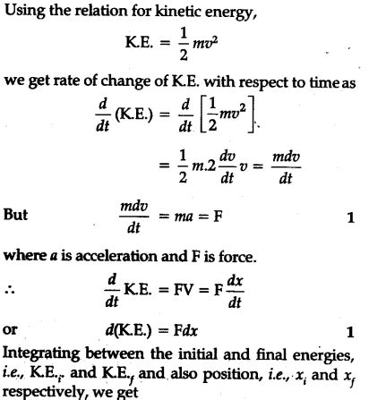 explain work energy theorem class 11