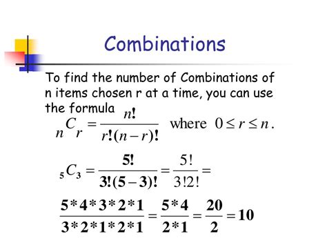 Explanation Of Combinations Formula