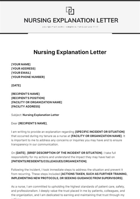 Nursing Explanation Guide