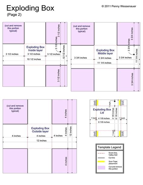 Exploding Box Templates Printable