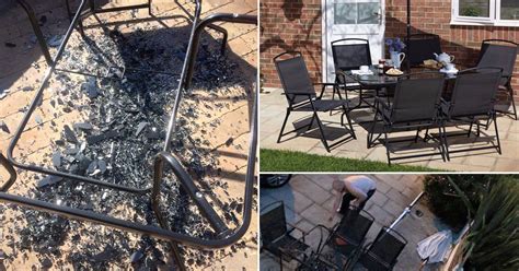 Exploding Glass Patio Tables