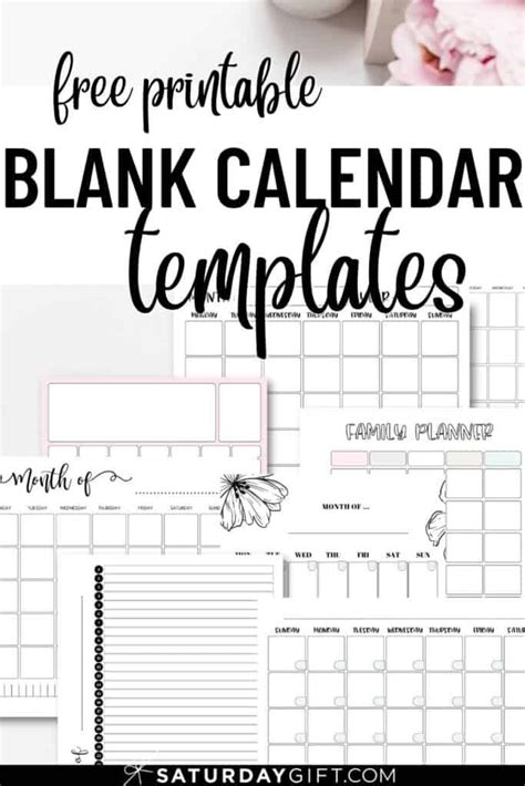 explore various printable calendar templates
