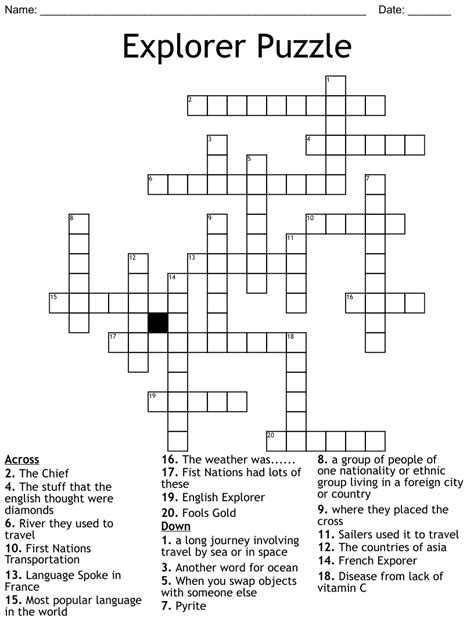 explorer mcnair crossword clue